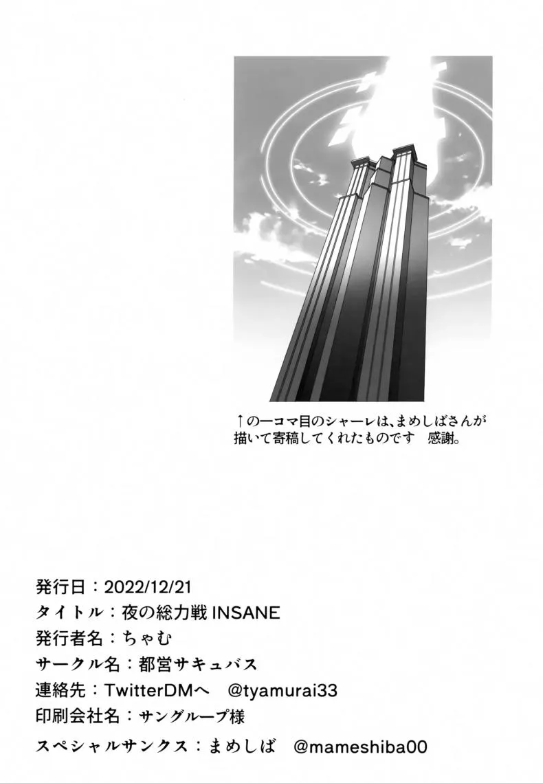 [Toei Succubus (Chamu)] Yoru no Souryoku-sen INSANE Number 17 